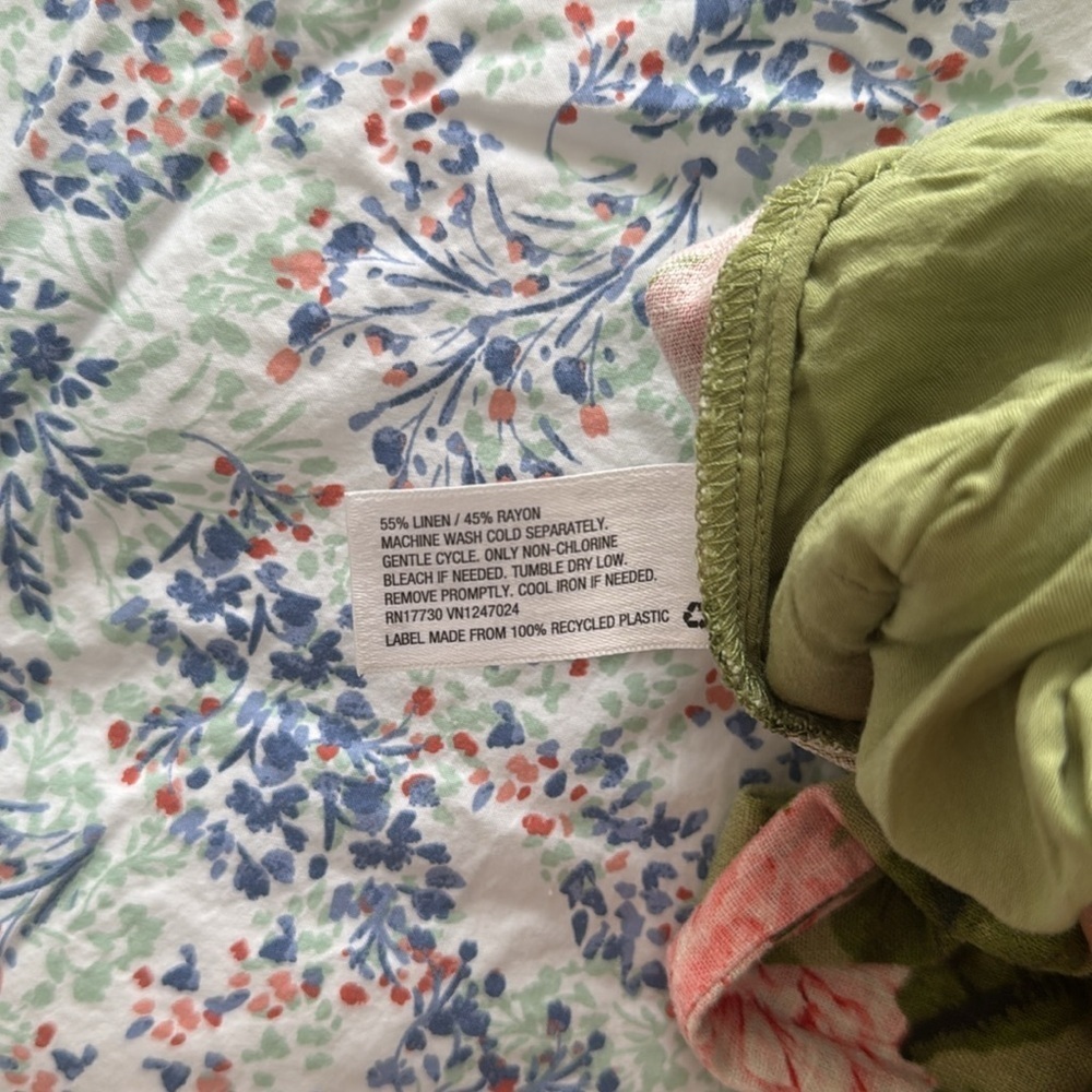 Agua Bendita Green and Pink Wide Leg Pants - Picture 5 of 5